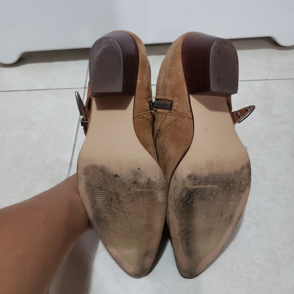 Steve Madden cuff pointed toe brown booties - Picture 3 of 7